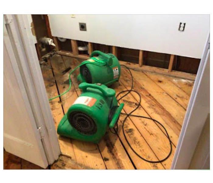 Drying equipment in bathroom.