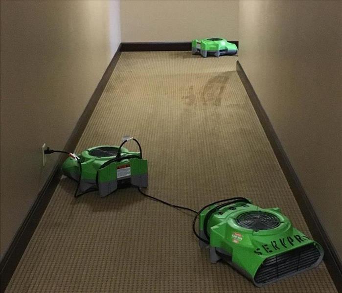 Drying equipment in hallway. 